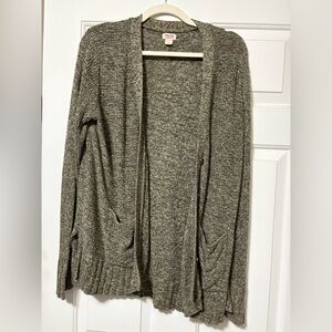 Mossimo Supply Co. Gray Open-Front Cardigan
